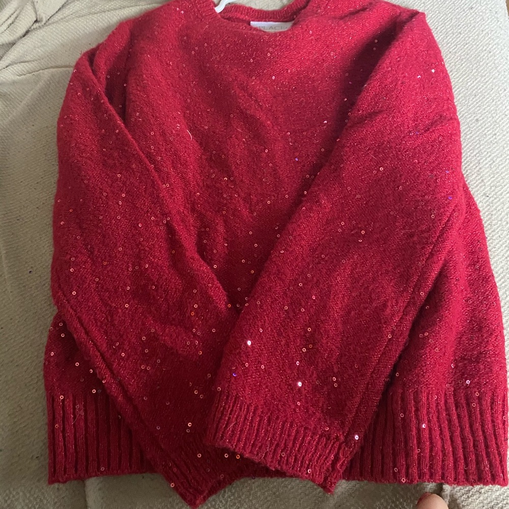Red winter sweater